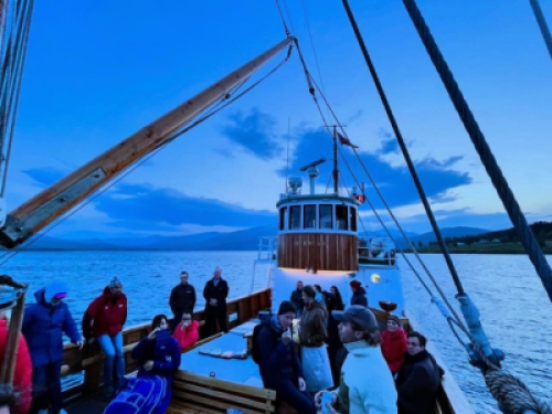 People on a boat in the Arctic Sound Troma