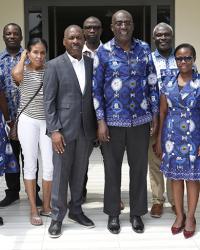 Dean LaVeist and Samuel Kakraba with global health colleagues in Ghana, 2025. 